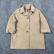 Vintage Regency Cashmere Coat Womens Beige Lined 26x36