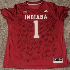 2025 Indiana Hoosiers Signed Autographed team Cignetti Mendoza Football Jersey