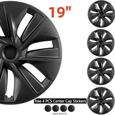 4PCS 19inch Hubcaps for 20-24 Tesla Model Y Wheel Rim Cover Full Cover Hubcaps
