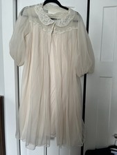 Gossard Artemis Vintage Nightgown  Slip Ivory Size L 1950s-60s