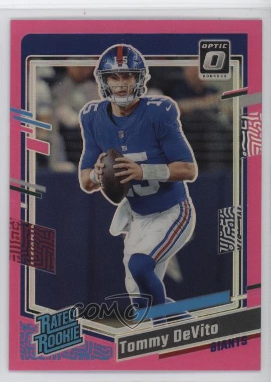 2023 Panini Donruss Optic Rated Rookie Pink Prizm Tommy DeVito #280 0nr3