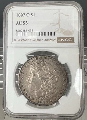 1897-O Morgan Dollar NGC AU53.