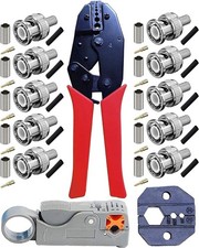 BNC Crimp Tool Set BNC/TNC Ratched Crimp plie & Rotary Coaxial Cable Stripper