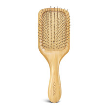 Bamboo Paddle Hair Brush with Metal Bristles   Anti-Static Detangling  Scalp Ma