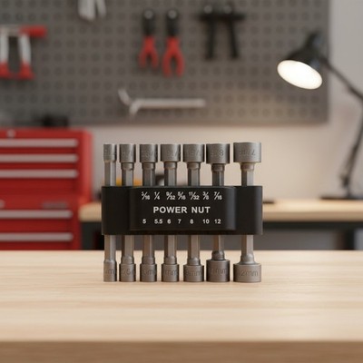 Power Nuts Driver Tool Set - 14pcs 1/4'' Hex Drill Bits for Professionals
