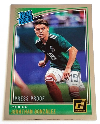 2018 - 2019 JONATHAN GONZALEZ PANINI RATED ROOKIE 194 DONRUSS PRESS PROOF MEXICO