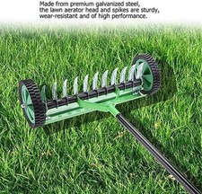 Woodside Manual 35cm Lawn Scarifier/Thatch Rake with Non-slip Handle