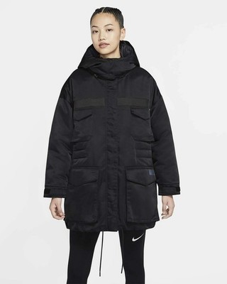 Nike NSW City Ready Down Fill Parka Jacket Coat Reflective CZ1141 010 Black M
