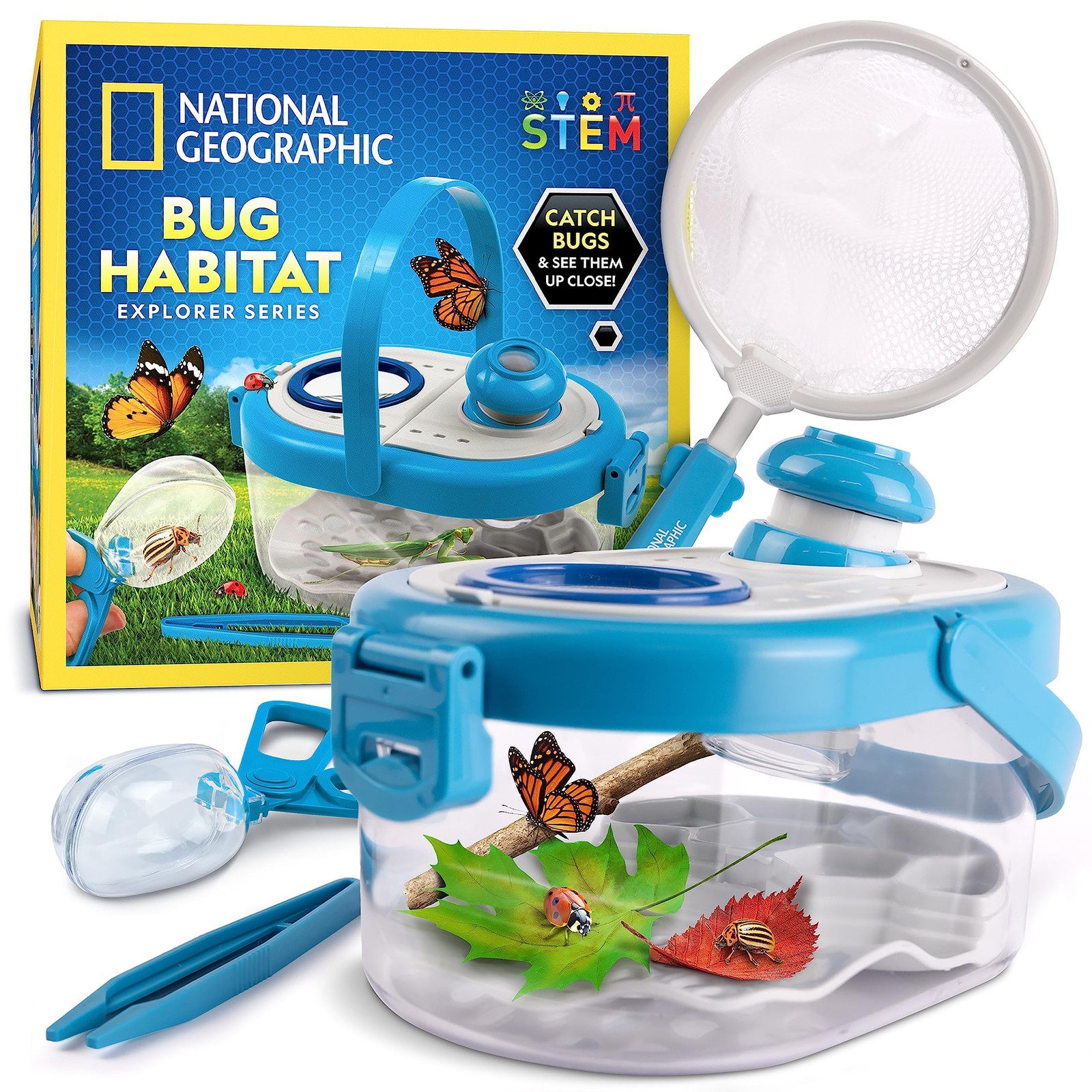 National Geographic Bug Catcher Kit for Kids - Kids Bug Habitat with Magnified