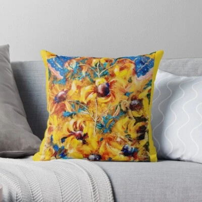 Decorative Floral pillow cover. 12x12" Farmhouse cushion cover. Decorpillow case - Image 1 of 4