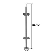 Brushed Stainless Steel Modular Handrail System Balustrade Post & Pipe Fittings