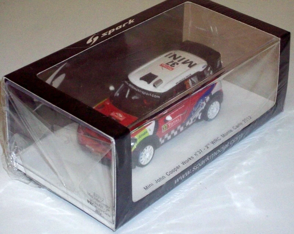 SPARK 1/43 S3312 MINI JOHN COOPER WORKS #37 2012 2nd WRC MONTE CARLO Dani Sordo - Immagine 2 di 4