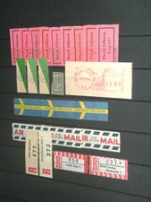 Lot Reco-Zettel, AirMail-Vignetten, etc...