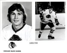 CGE3 Original Photo GREG FOX 1978-84 CHICAGO BLACKHAWKS DEFENSE NHL HOCKEY