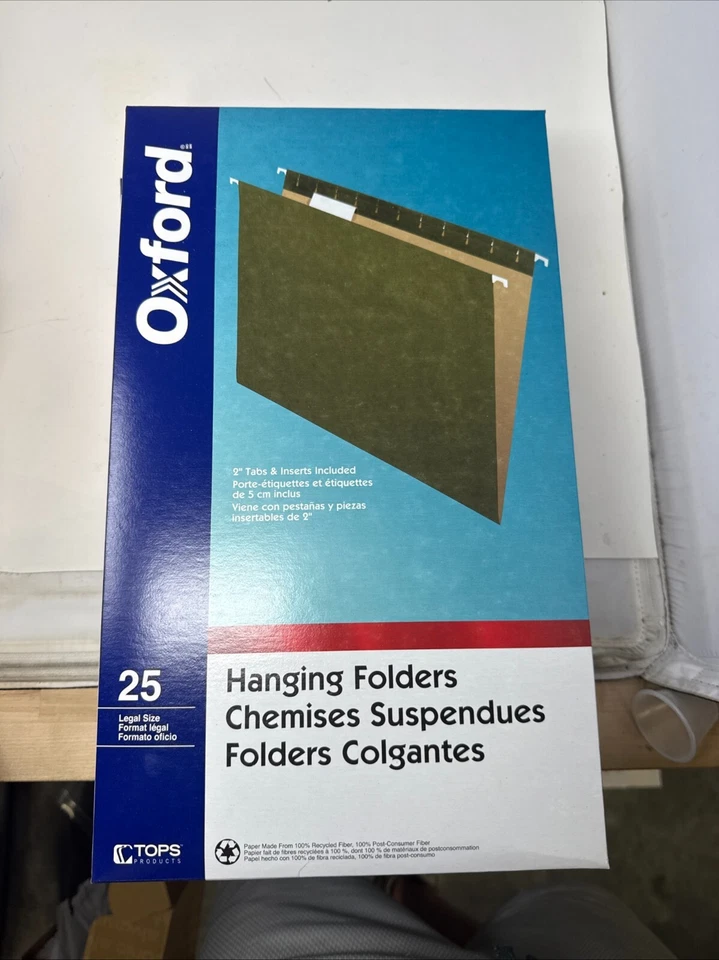 Lot of 5 Oxford 91535 Hanging File Folders Legal Size 25 Pcs TOTAL 125 - Image 2 of 4