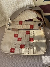 Orla Kiely Vintage Tan Leather Shoulder Bag
