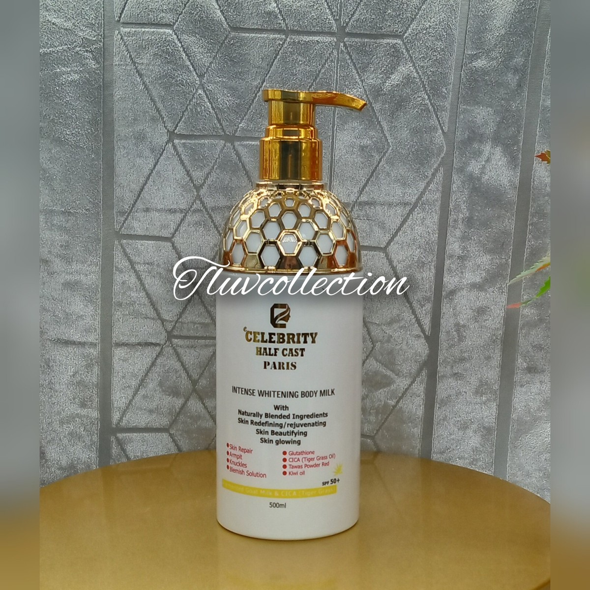 Celebrity Half-C Paris Whitening Body Milk. Beautifying & Glowing 500mlx1 Spf50