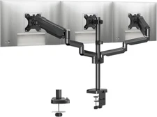 MOUNTUP Triple Monitor Stand Mount - 3 Monitors Desk for Computer Black 