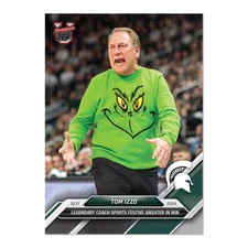 2024-25 Topps Bowman U Now 34 Tom Izzo Michigan State Spartans Grinch PR 916