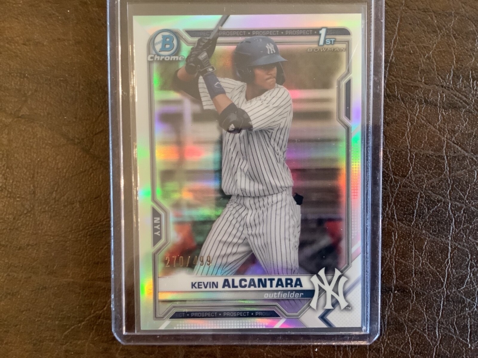 2021 Bowman Chrome Kevin Alcantara REFRACTOR 1st PROSPECT CARD /499