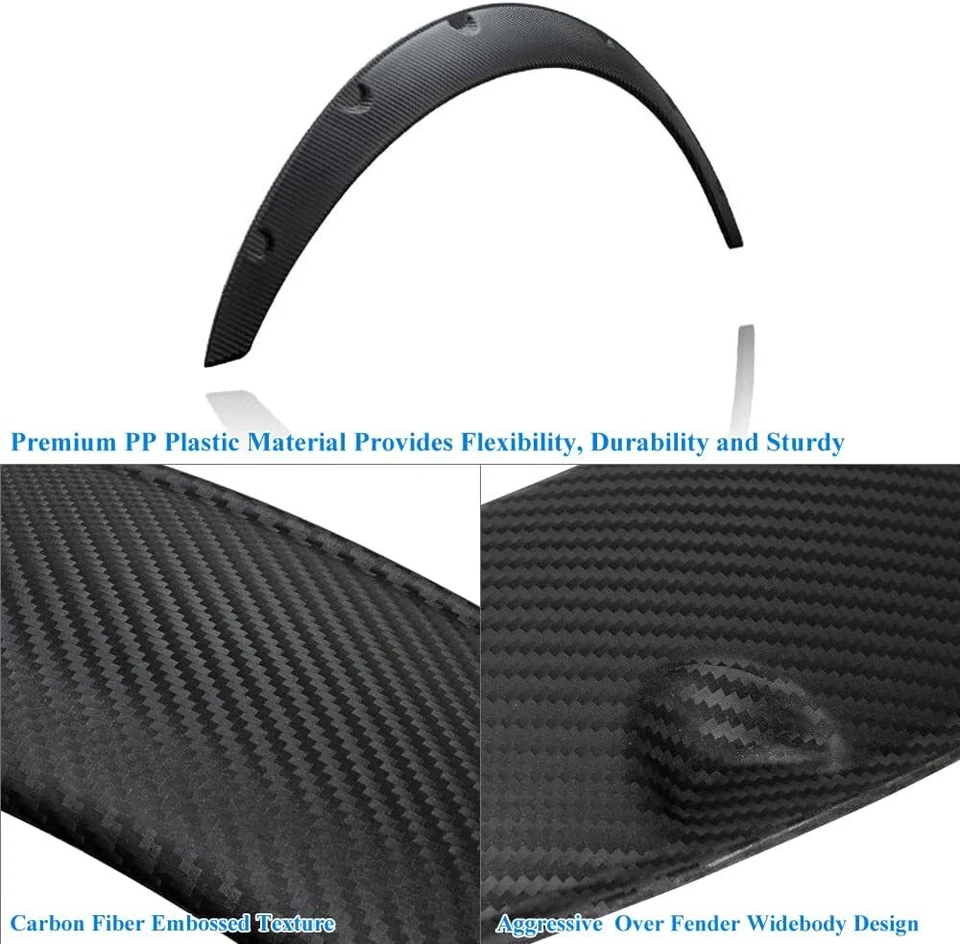 3.5" Fender Flares Extra Wide Body Kit Wheel Arches Cover For Chevrolet Malibu - Image 4 of 4