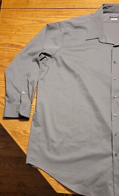 tight fitted knee length dresses Van Heusen Big & Tall Fit FLEX Stretch Wrinkle Free Dress Shirt In Black  Mini Check