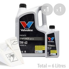 Valvoline SynPower MST C3 5W40 Car Engine Oil Service Kit / Pack 6 LITRES 6L