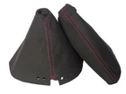 Shift Ebrake Boot For Nissan 370Z 2009-16 Faux Suede Red St