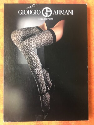 - Preisvorschag- Armani Damen stay up Strümpfe Schwarz-Grau- Mit Etikett + LBL 