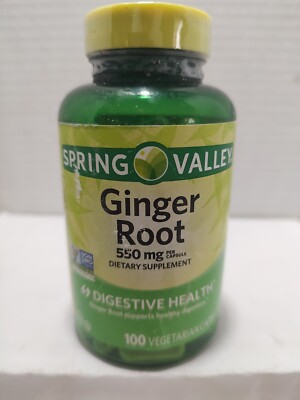   Spring Valley Ginger Root Digestive Health Dietary Supplement, 550 mg, 2/2028