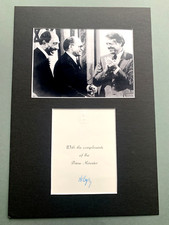 MENACHEM BEGIN (DIED1992) Nobel Prize 1978 Letter Card/Passepartout 20x30 Autograph