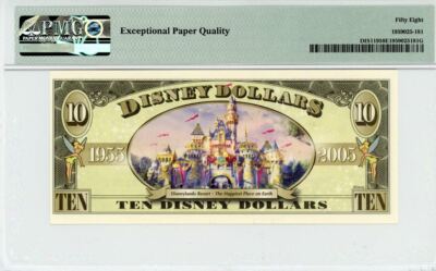2005 $10 Disney Dollar Minnie Mouse PMG 58 EPQ (DIS119) | eBay