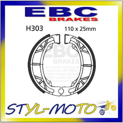 EBC Ganasce Freno Posteriori Per Honda, Kymco, Peugeot – R2530300, Set Da 2 Pezzi, In Alluminio Con Rivestimento Premium, Ricambio OEM - 5