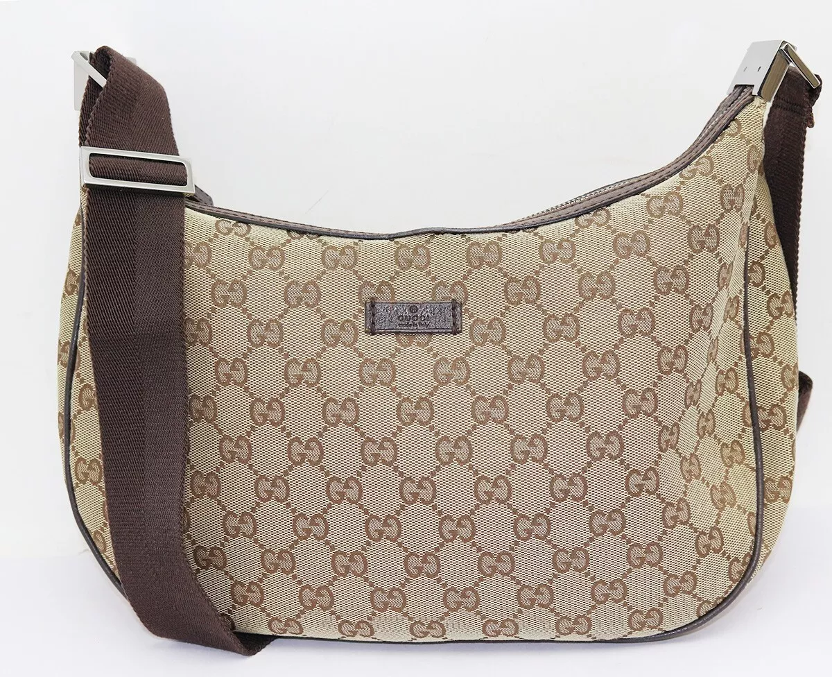 GUCCI Shoulder Cross Body Bag / Shoulder Bag GG Canvas 122790 Brown