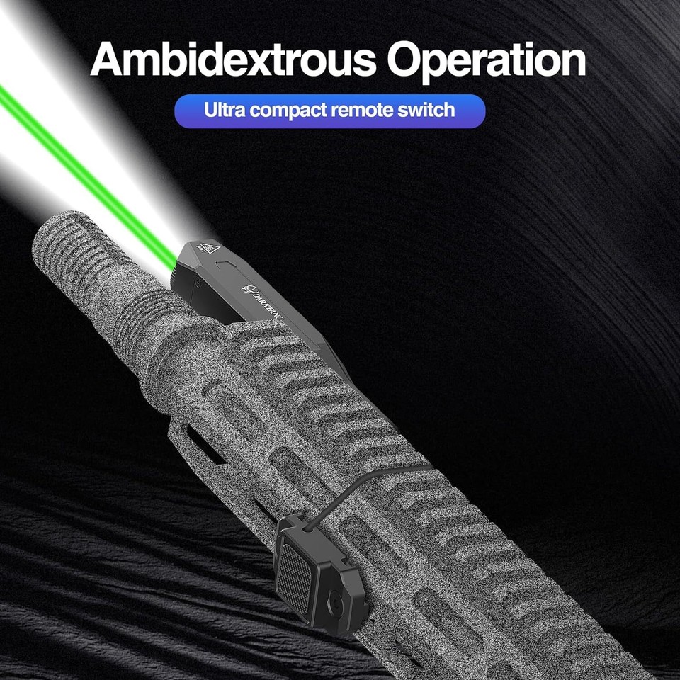 Tactical Flashlight and Laser for Rifle 1450lm Weapon Light Combo for ...