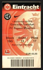 Ticket | 2015/16 | Eintracht Frankfurt - Bayern M&uuml;nchen | Bundesliga