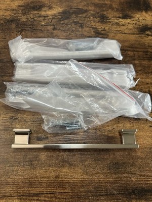 Set of 4 Amerdeco Brushed Nickel Cabinet Pull Handles 6.25  CTC