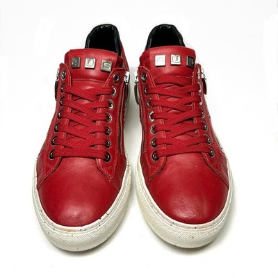 Cesare Paciotti mens Low Top sneakers Red Size Us 9 Eu 42