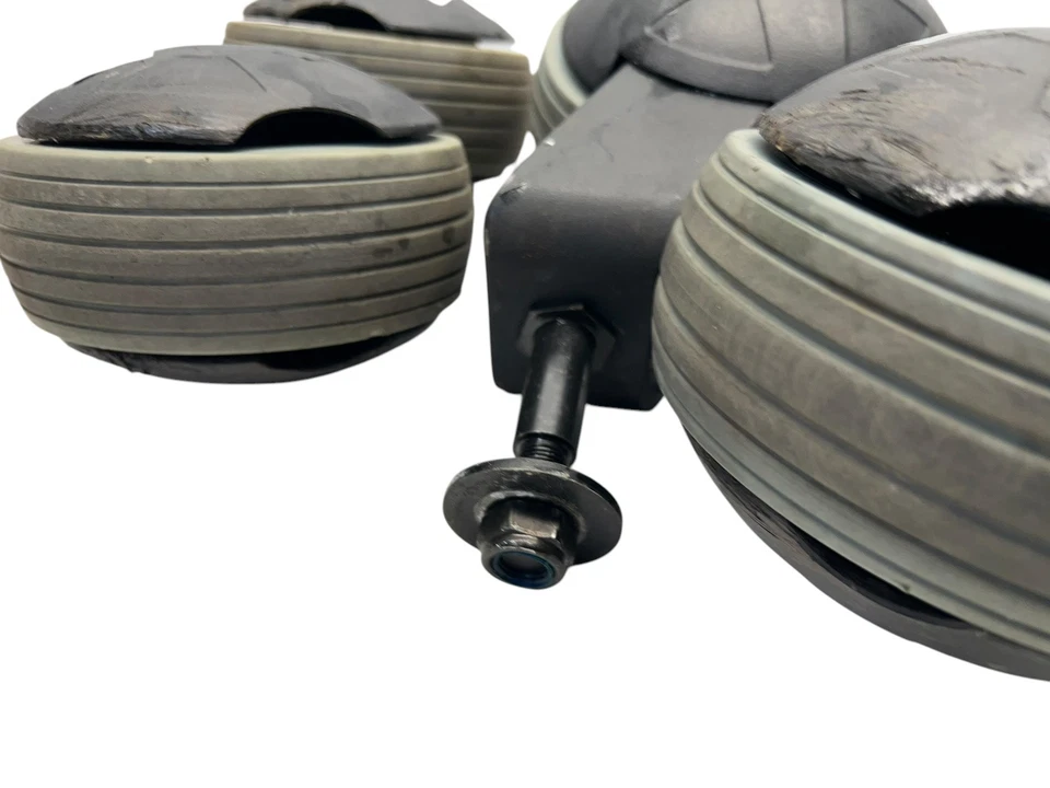 Quantum Jazzy 600 600 XL Front Rear Combo Caster Wheels 6" & 5” Tires Wheelchair - Image 2 of 4