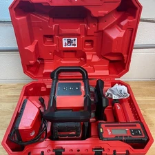 Milwaukee 3701-21 M18 Red Exterior Rotary Laser Level Kit w/ Receiver