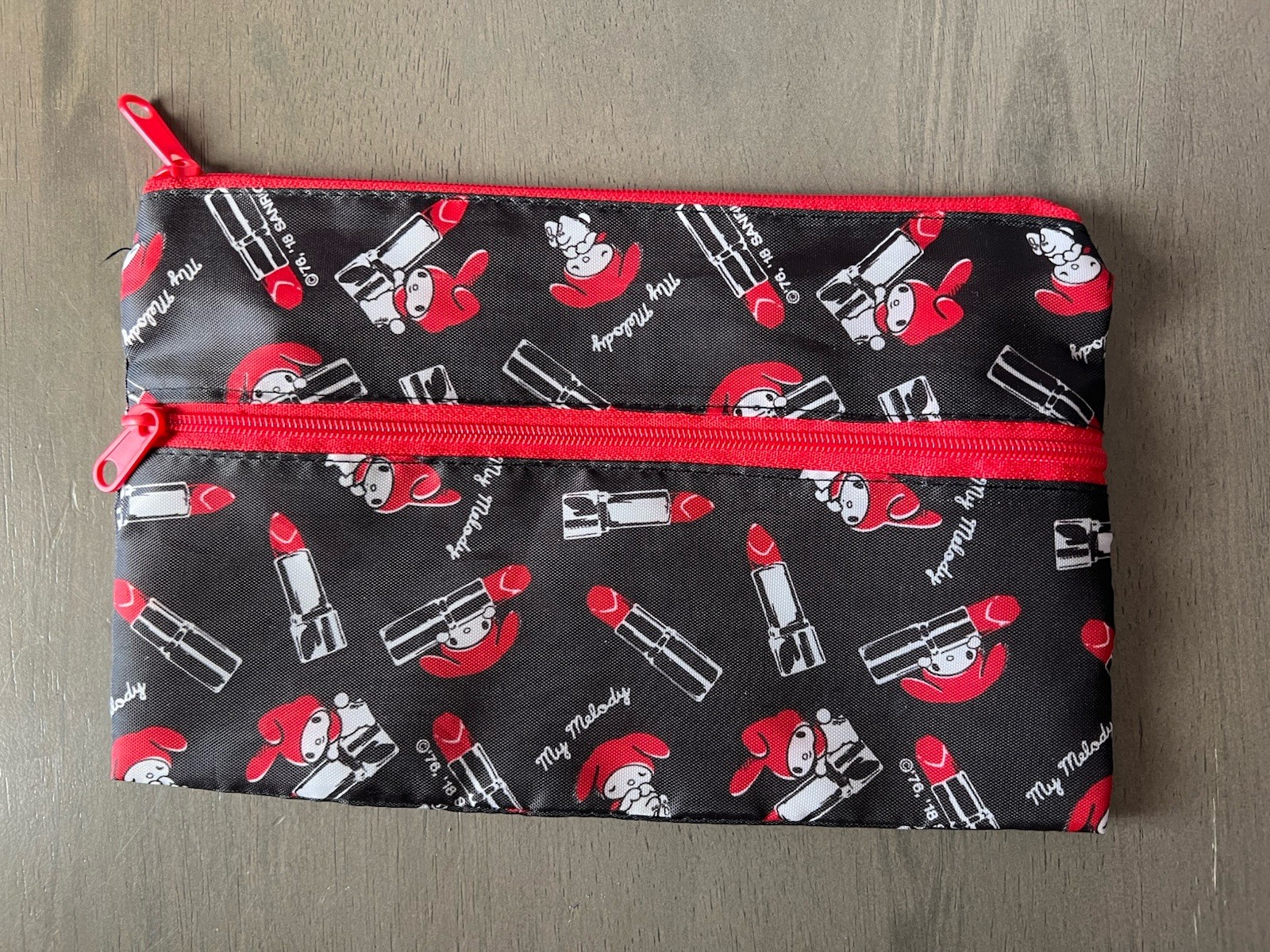 Case Sanrio 2 Zip Makeup Bag Kawaii Japanese New
