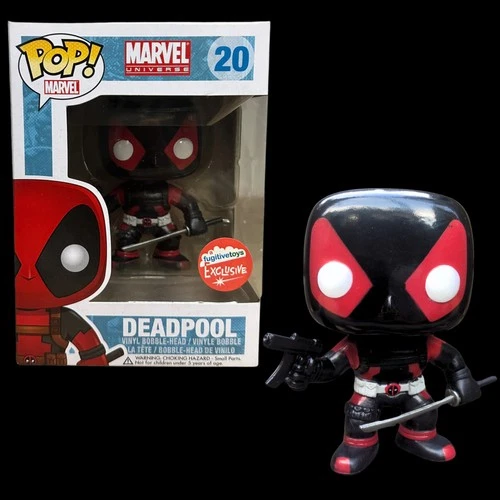 Funko Pop! Vinyl Marvel Deadpool Black Red Inverse Exclusive Fugitive Toys #20