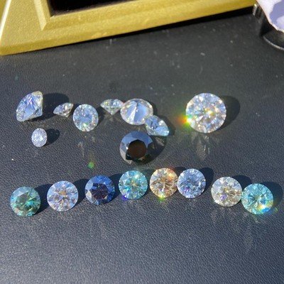 12mm D Color Round Cut Moissanite Loose Stone VVS1 Beads with GRA Certificate