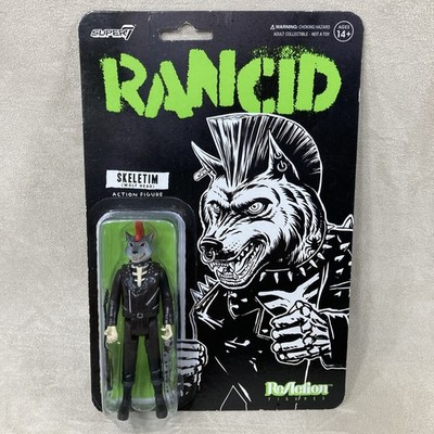 ReAction Rancid Skeletim wolf head Action Figure tim armstrong punk rock. New.