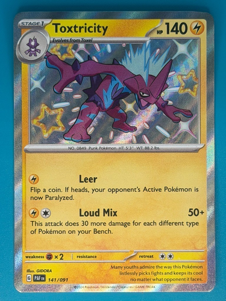 Pokemon - Toxtricity (141/091) (Paldean Fates Set) *Lightly Played - LP*
