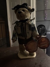 Vintage Brass Button Bear 