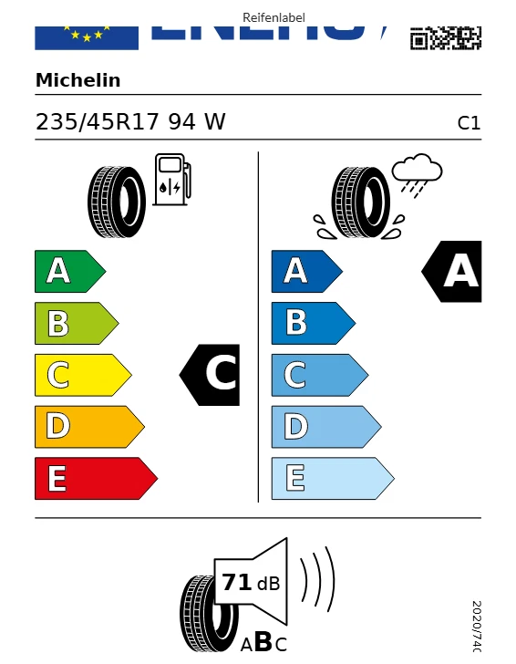 1x 235/45 R17 94W Sommer Reifen Michelin Primacy 3 Demo DOT 19 - Bild 3 von 3