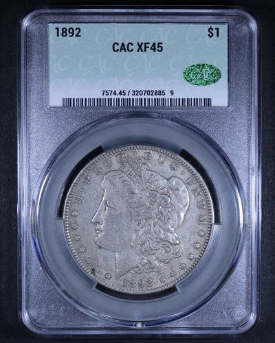 1892 Morgan Silver Dollar - $1 CACG XF45 - Original Surfaces!