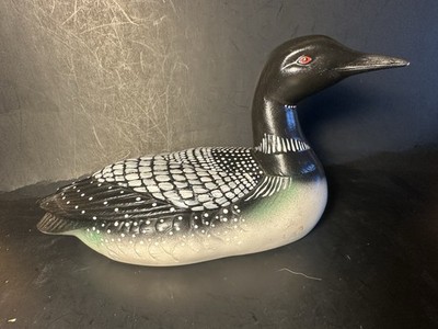 Metalarck Studios Black and White Ceramic Loon Decoration Vintage Figurine
