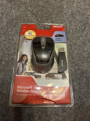 Microsoft Wireless Mobile Mouse 3000 Black Wireless USB Ergonomic Optical
